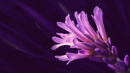 Lavender flower on a purple background