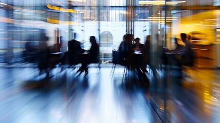 Business office meeting blurred effect background illustration generated by ai