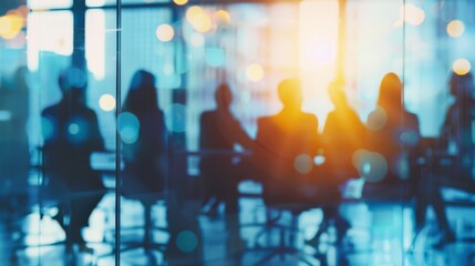 Business office meeting blurred effect background illustration generated by ai