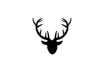 deer head logo template icon vector illustration