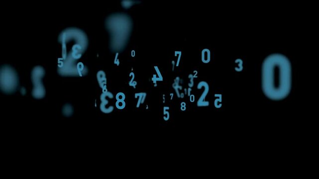 Random digits,Digital binary code. Computer matrix data falling numbers,number background