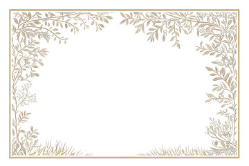 PNG Frame with nature backgrounds pattern art.
