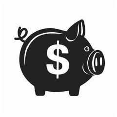 Vector illustration of piggy bank. Money saving investment concept.