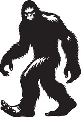 Bigfoot silhouettes vector image Flat silhouette design illustration