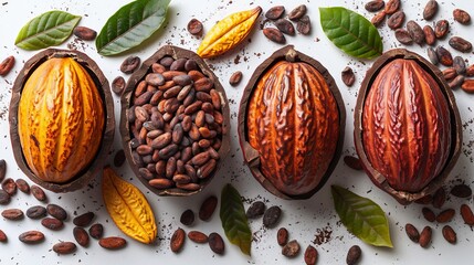 Closeup of Cocoa beans