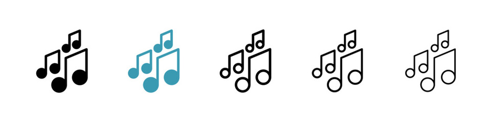 music line icon vector set.