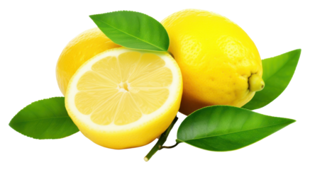 PNG Lemon citrus fruit plant green food.