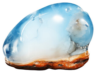 PNG Blue Chalcedony gem gemstone jewelry blue.