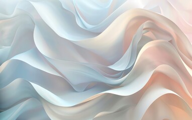 Obraz premium 3D Abstract Background with Organic Shapes and Soft Pastel Colors