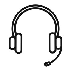 Customer Service Headset Icon Ideal for Call Centers