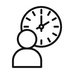 Time Management User Icon Perfect for Productivity Tools