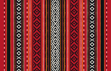 Ethnic ikat seamless pattern in tribal. Geometric ethnic ornament print. Ikat pattern style. Design for background, carpet,wallpaper,clothing,wrapping,batik,fabric,Vector,illustration,embroidery.