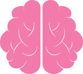 Pink Brain Silhouette