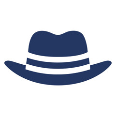 A navy blue fedora hat 