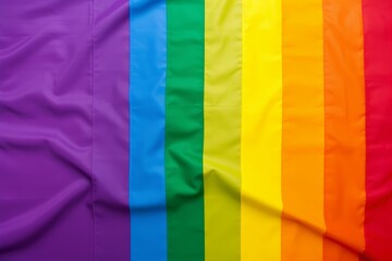 Obraz premium Lgbtq pride rainbow flag symbolizes diversity, love, equality in community celebrations