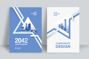 City Background Business Book Cover Design Template