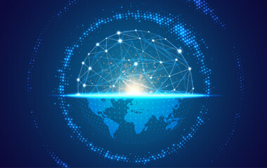 Abstract global technology background.
