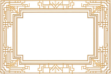 Obraz premium PNG Japanese ornament frame graphic backgrounds line gold.