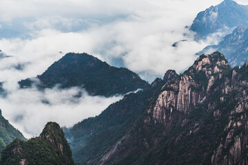 Mountain landscape in Huangshan City, Anhui Province