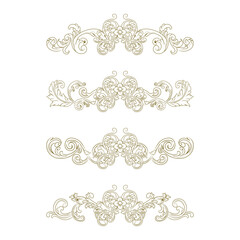 Classic Vitage Wedding Ornaments Frames Separator Elements Classic Vintage Wedding Invitation Hand Drawn Ornate the Calligraphy Poster Victorian Style