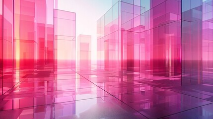 Obraz premium Close-up pink purple building sky