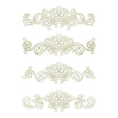 Classic Vitage Wedding Ornaments Frames Separator Elements Classic Vintage Wedding Invitation Hand Drawn Ornate the Calligraphy Poster Victorian Style