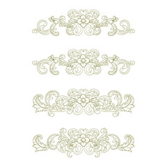 Classic Vitage Wedding Ornaments Frames Separator Elements Classic Vintage Wedding Invitation Hand Drawn Ornate the Calligraphy Poster Victorian Style