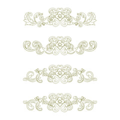 Classic Vitage Wedding Ornaments Frames Separator Elements Classic Vintage Wedding Invitation Hand Drawn Ornate the Calligraphy Poster Victorian Style