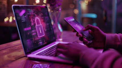 The cybersecurity lockscreen display