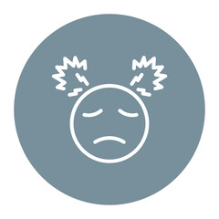 Overwhelmed icon vector image. Can be used for Burnout.