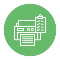 Print Queue icon vector image. Can be used for 3d Printing.