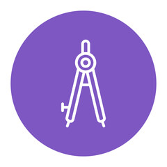 Drafting Compass icon vector image. Can be used for Engineer in Mechanics.