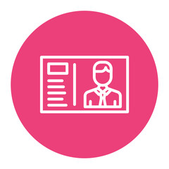 Driver License icon vector image. Can be used for Driving School.