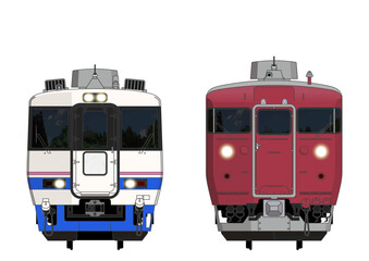 石川の列車No.6_485系 / 413系_Japanese Railroad Cars in "Ishikawa"