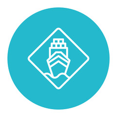 Cruise Terminal icon vector image. Can be used for Cruiser.