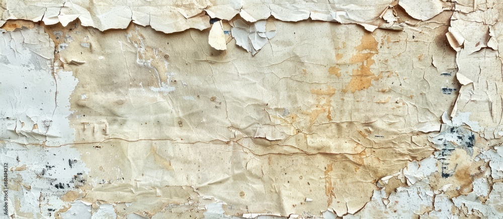 Poster a background of distressed, vintage posters with creases and crumples provides a textured, aged appe