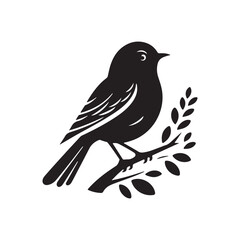 Bird - Minimalist and Flat Logo - silhouette Vector illustration