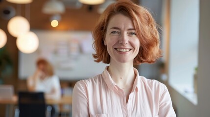 The confident smiling woman