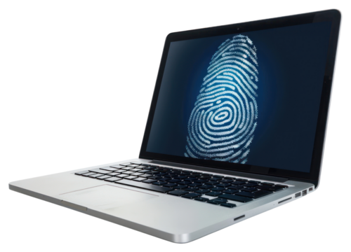 PNG Laptop fingerprint cyber security electronics computer hardware.