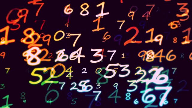 Random digits,Digital binary code. Computer matrix data falling numbers,number background