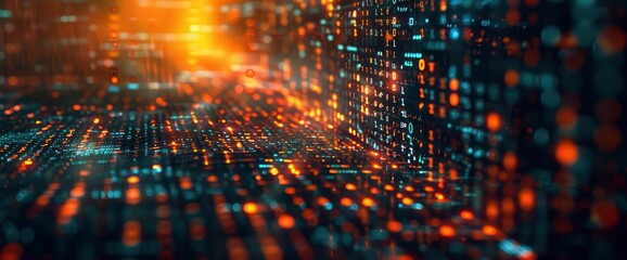 Obraz premium Programming Code Abstract Technology Background, Representing The Complexity And Beauty Of Software Development