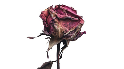 Withered rose, transparent background PNG