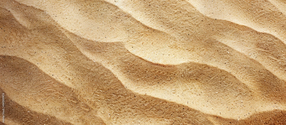 Poster a sandy beach with a sand texture, ideal for a background with a top view perspective, featuring amp