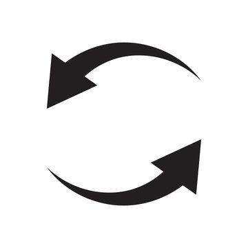 Reverse arrow icon set. exchange or replace double arrows vector symbol. repeat, renew or switch sign. swap arrow in black  color. Vector icon illustration