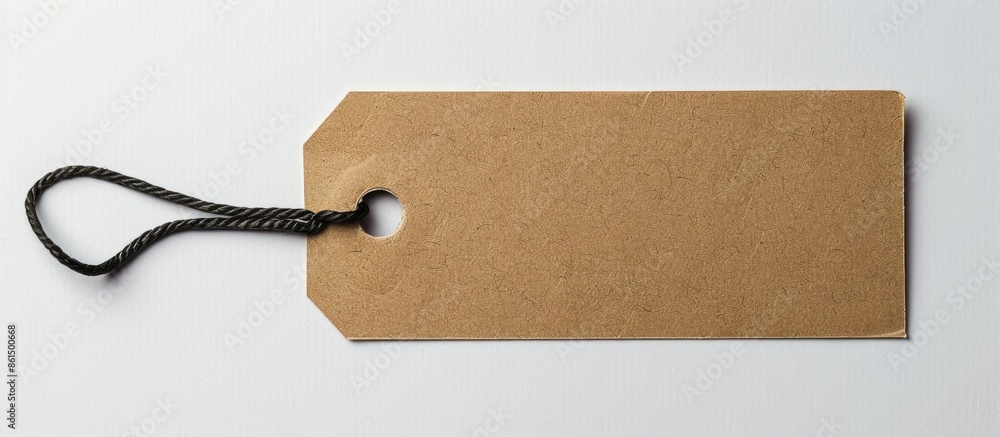 Poster a blank cardboard tag label that can be utilized for adding text with copy space image.