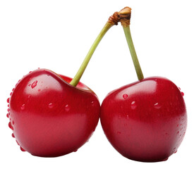 PNG Two fresh cherry fruit plant food.