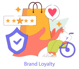 brand trust. Flat Vector Illustration