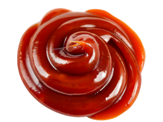 A swirl of barbecue sauce