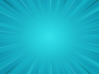 Comic background design with blue color