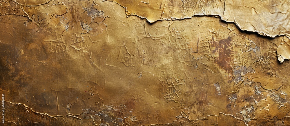 Aufkleber a textured paper background in golden bronze with a visible glued seam off to the side provides ampl